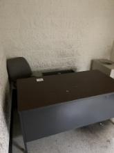 Desk, Chair and File Cabinet
