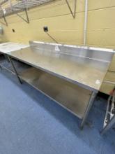 6' Stainless Table with Shelf
