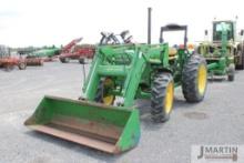 JD 2550 tractor w/ 245 quick att self leveling loader