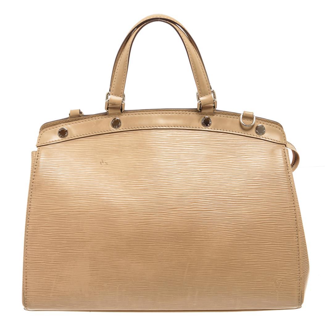 Louis Vuitton Beige Epi Leather Brea MM Satchel Shoulder Bag