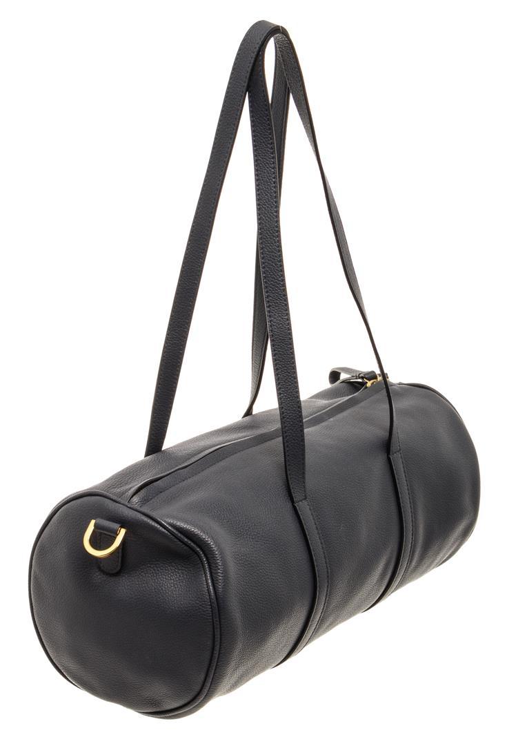 Mansur Gavriel Black Leather Duffle Mini Bag