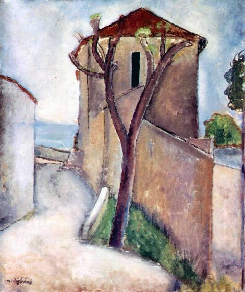 Amedeo Modigliani - Tree and House