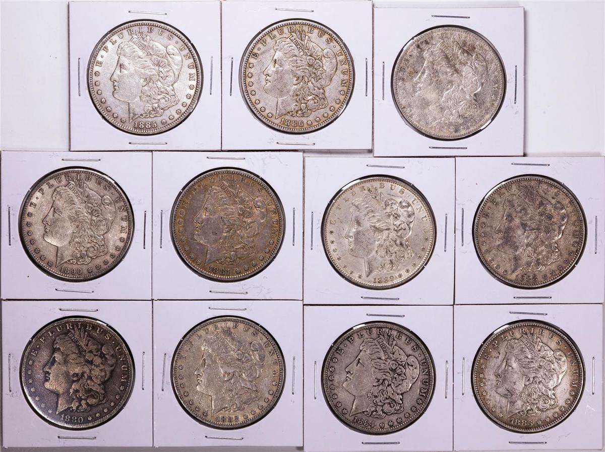 1880-1890 Morgan Silver Dollar Coin Collector's Set