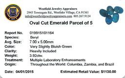 3.92 ctw Oval Mixed Emerald Parcel