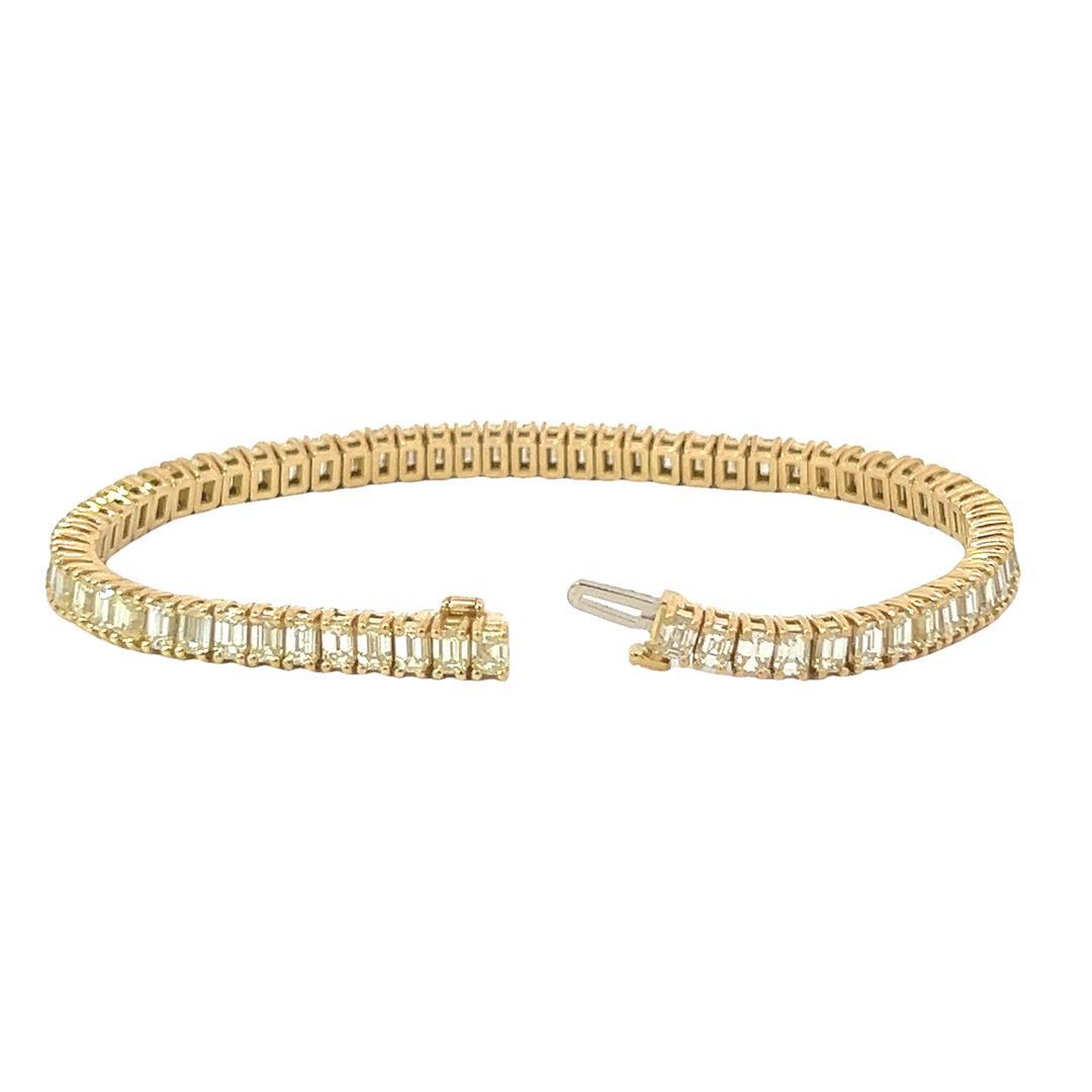 11.50 ctw Diamond Tennis Bracelet - 18KT Yellow Gold