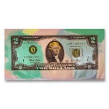 2 Dollar Bill by Steve Kaufman (1960-2010)