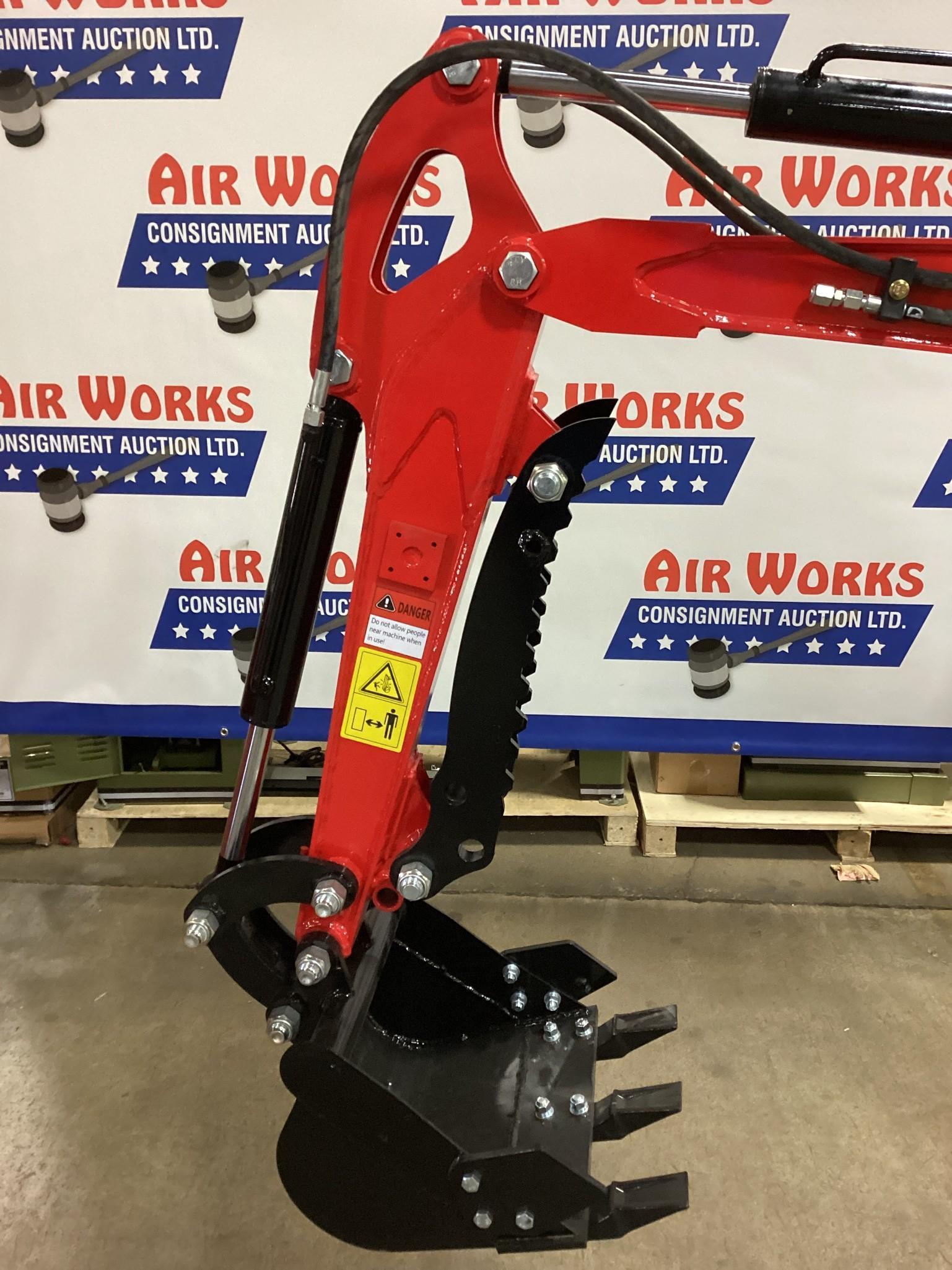 New Unused Miva Model VA13 Mini Excavator, Manaul Thumb, Auxiliary Hydraulics