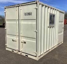 NEW 1 Trip 12' Site Storage Steel Container Model 12HC With Side Door and Reinforced Window