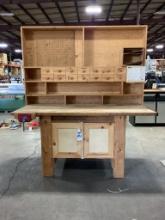 34" X 72" Workbench with Bench Vise