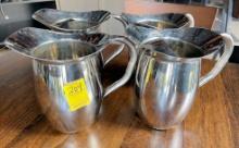 QTY. 4 - STAINLESS STEEL PITCHERS