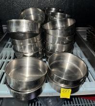 QTY. 34 - COMMERCIAL STAINLESS STEEL MINI ROUND PANS