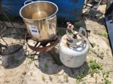 Fish Cooker W/ Propane Tank And Stainless Steel