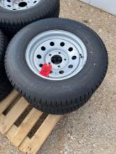 2 - Provider 225-75-15 10 Ply Tires on 5 Hole Wheels TWO TIMES THE MONEY MUST TAKE ALL