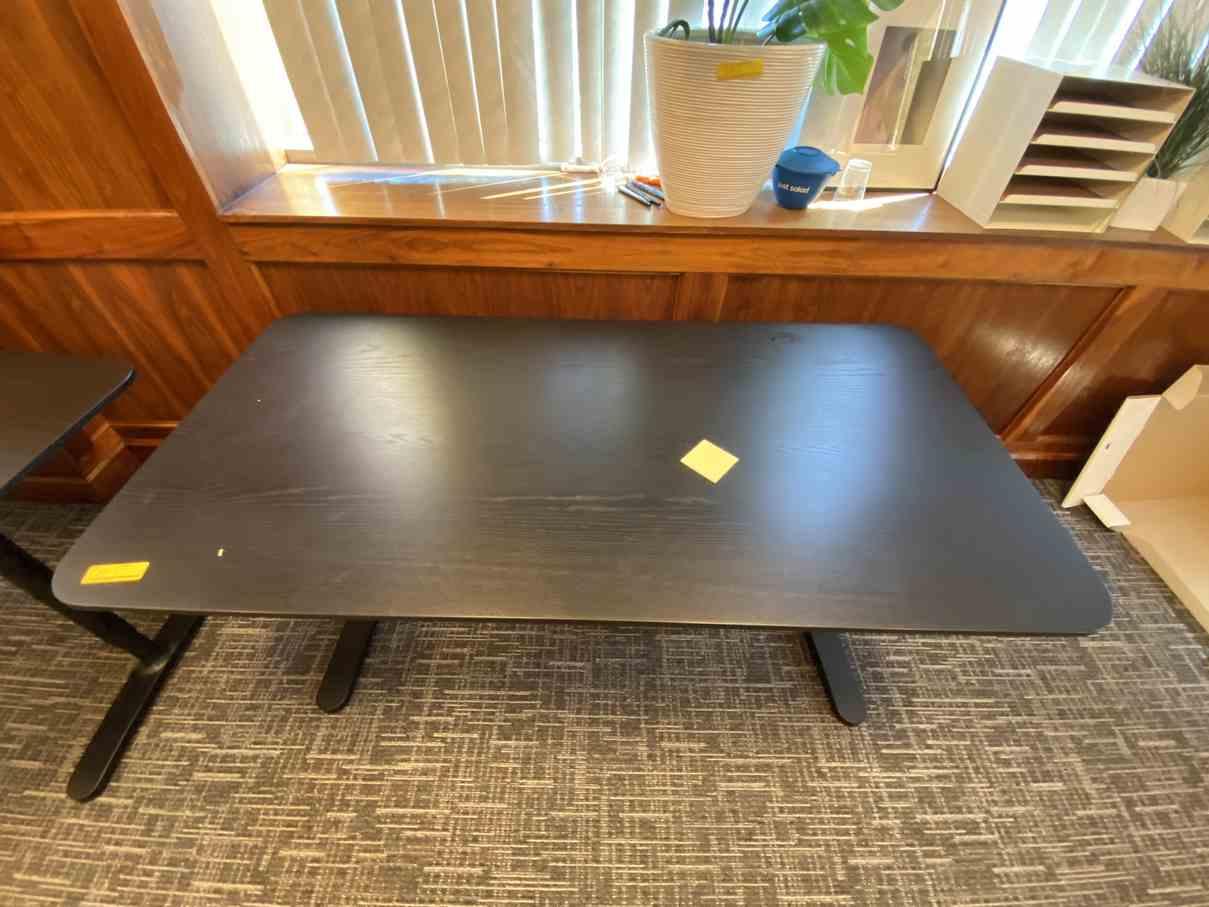 Bekant Black Table Adjustable Legs 63x31