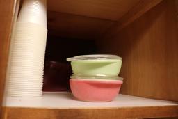 Contents of kitchen cabinets to inlcude Tupperware, Etc.