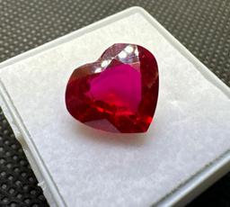 Beautiful Heart Cut Red Ruby Gemstone Wow Gorgeous Stone 7.60ct