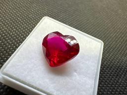 Beautiful Heart Cut Red Ruby Gemstone Wow Gorgeous Stone 7.60ct