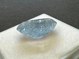 Oval Cut Blue Aquarium Gemstone 17.10ct