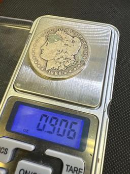 1886-O Morgan Silver Dollar 90% Silver Coin 0.90 Oz