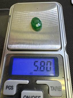 Oval Cut Green Emerald Gemstone 5.80ct
