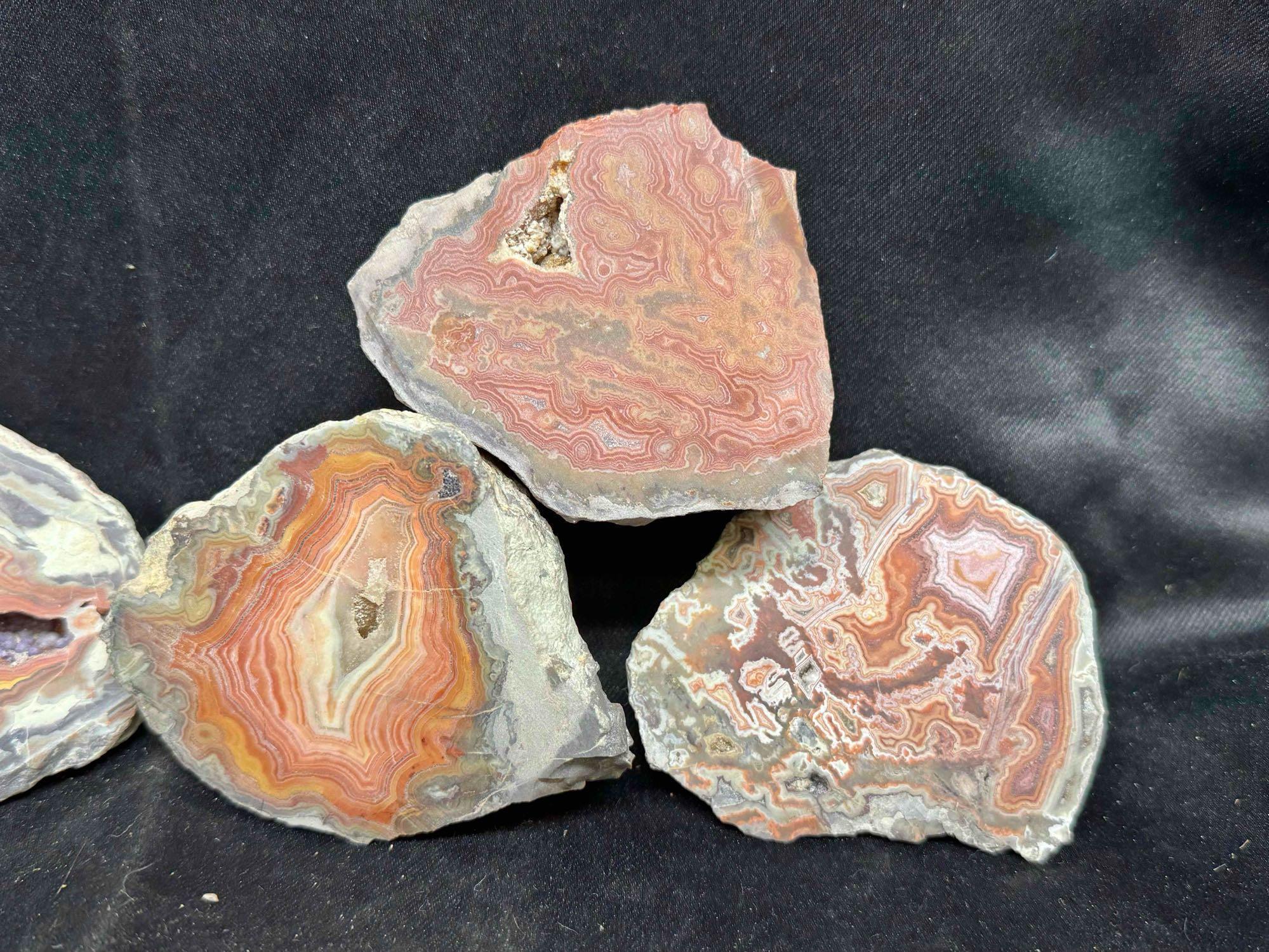 6 Reddish Geode Halves Specimens