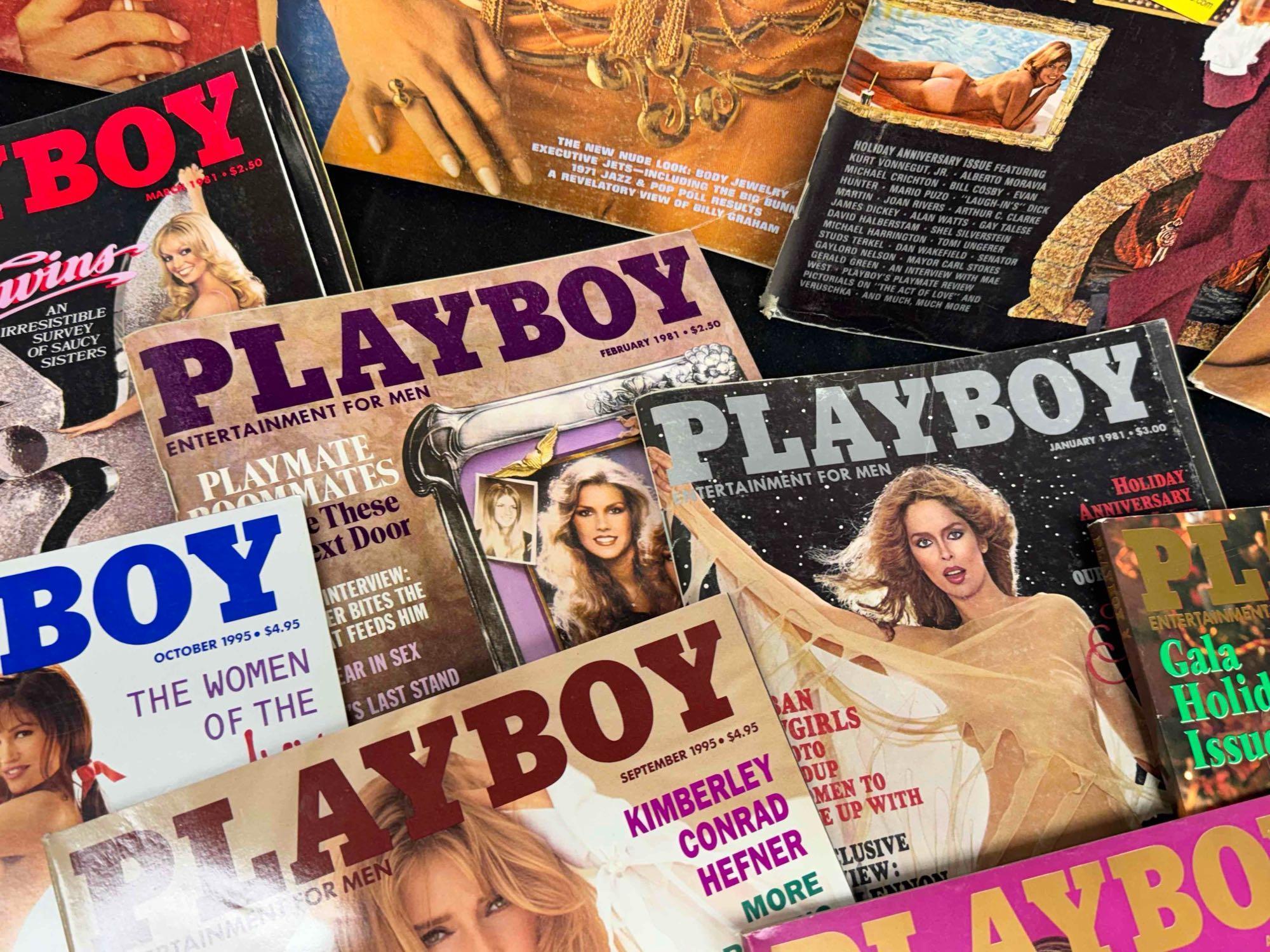 18 Vintage Playboy Magazines 1970s-1990s Centerfolds