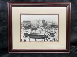 Framed Art Photography Cable Car Turnaround San Francisco 1910 19x22