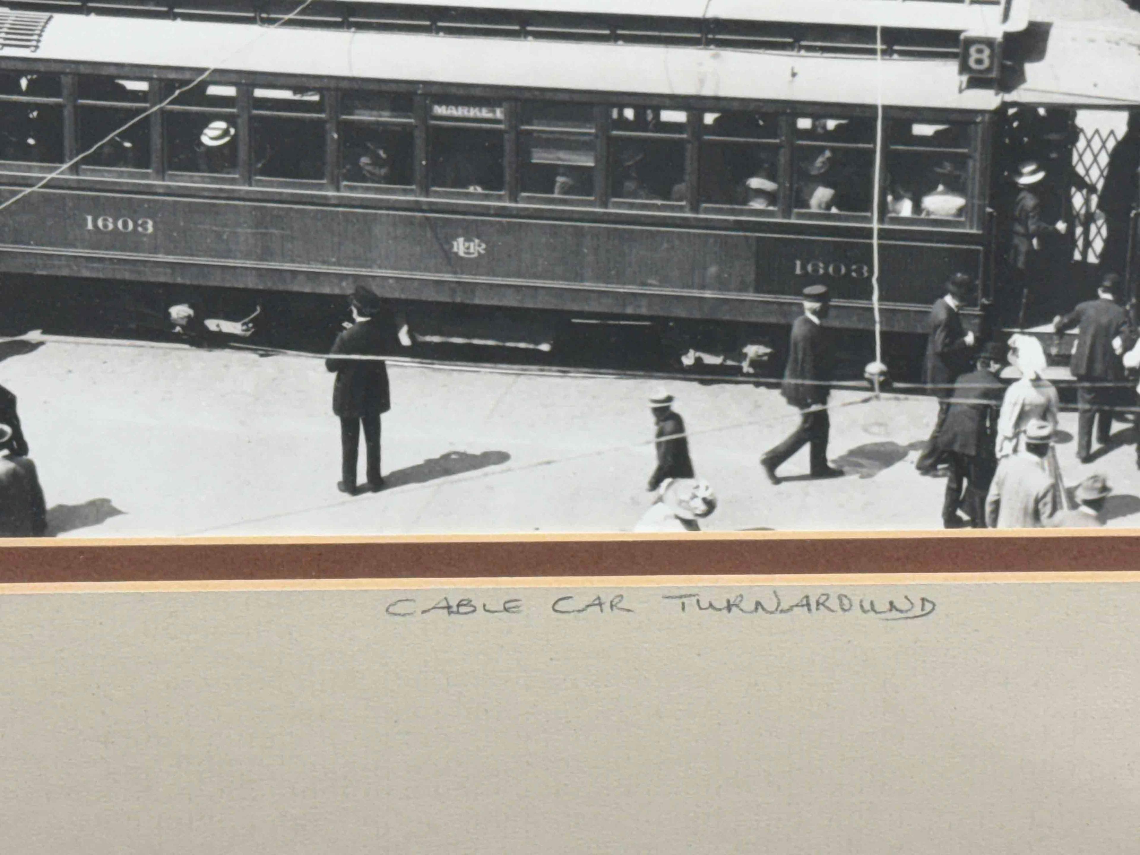 Framed Art Photography Cable Car Turnaround San Francisco 1910 19x22