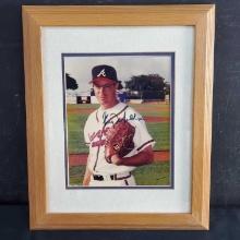 Framed 8x10 signed photograph of Greg Maddox