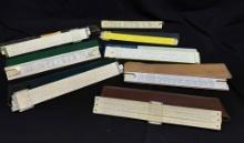 8 Vintage Rulers with Cases