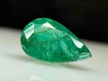 1.47ct Pear Cut Emerald Gemstone