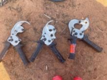 3 ratcheting cable cutters