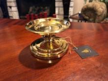PARTYLITE Falmouth P0466 Brass Pillar Candle Holder 2"H - New in Box