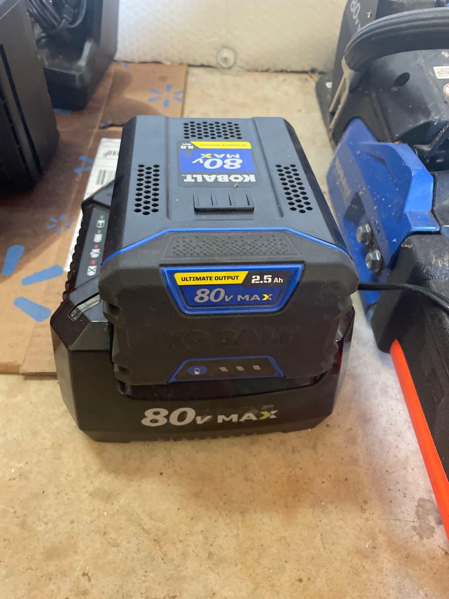 kobalt 80v battery powered chainsaw