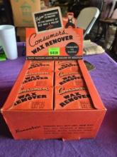 Box of 24 Packages of Consumers Wax Remover in Original Display. Each Package makes 1 Gallon of