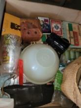 Box of Assorted, Vintage/Collectible Items.