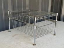 Metal Wire Shelf & Drawer Unit