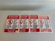 No Soliciting Signs