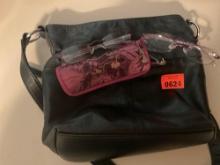 Black purse, and two pair of glasses