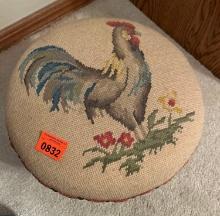 Rooster stool, about 1 foot diameter, 6 inch legsRooster stool, about 1 foot diameter, 6 inch legs
