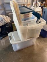 Misc totes, containers and lids