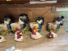 roosters canister set five piece