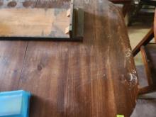antique wooden kitchen table with leaf