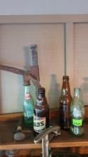 vintage bottler with bottles