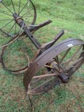 wagon, wheels, and frame tie