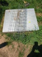 wire fence and metal storage