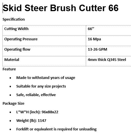 66" Brush Cutter