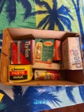 Assorted Vintage Home supply boxes and canisters