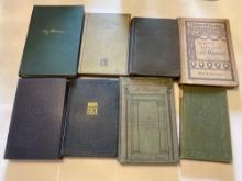 Eight Assorted Antique Books