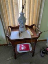 Two Side Tables With Wood Shelf